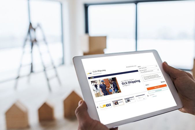 GLS Shipping Magento 2 auf Tablet-Screen