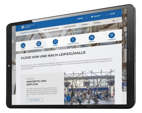 Website Mitteldeutsche Flughafen AG